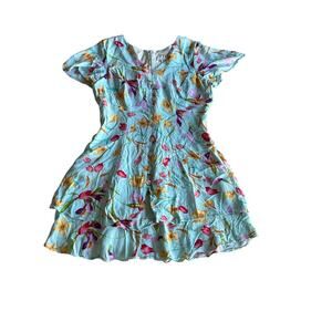 Vintage Dress Womens Size 8 Floral Retro 90s Flirty Colorful